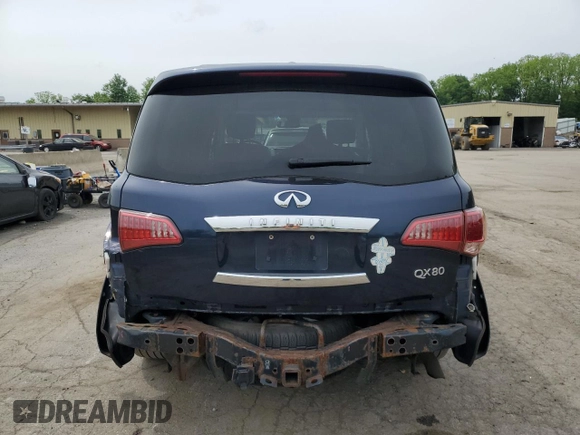 2016 Infiniti QX80 with VIN JN8AZ2NC7G9401032, listed as a Copart auction lot 58068015 with 159,842 mi miles and Salvage title. Bid and sale history available at DreamBid. Image 6.