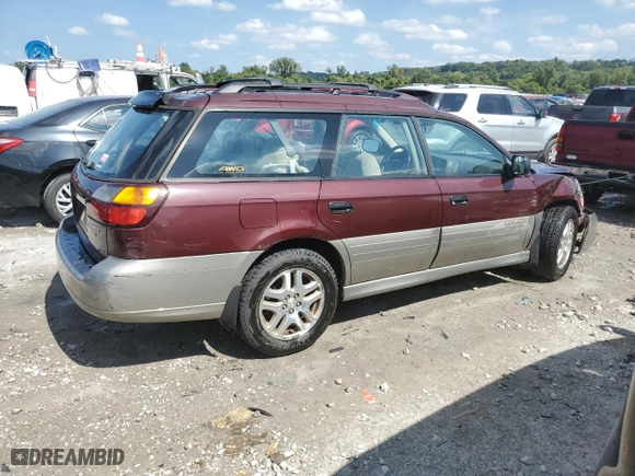 2000 Subaru Legacy Wagon Outback w/GB Equip with VIN 4S3BH6750Y7607928, listed as a Copart auction lot 69855814 with 168,226 mi miles and Salvage Title. Bid and sale history available at carsss.com. Image 3.