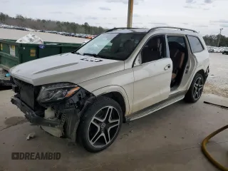 2018 Mercedes-Benz GLS 550 with VIN 4JGDF7DE9JB062805, listed as a Copart auction lot 47079845 with 82,690 mi miles and Salvage title. Bid and sale history available at DreamBid. Image 1.