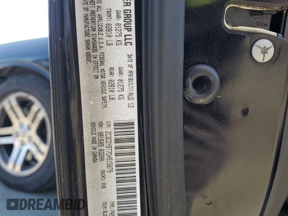 2013 Dodge Challenger R/T with VIN 2C3CDYBT7DH515879, listed as a Copart auction lot 53133345 with 150,152 mi miles and Salvage Title. Bid and sale history available at carsss.com. Image 13.
