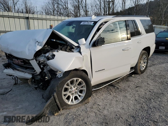 2020 GMC Yukon SLT with VIN 1GKS2BKC6LR277729, listed as a Copart auction lot 48570925 with 0 mi miles and Salvage Title. Bid and sale history available at carsss.com. Image 1.