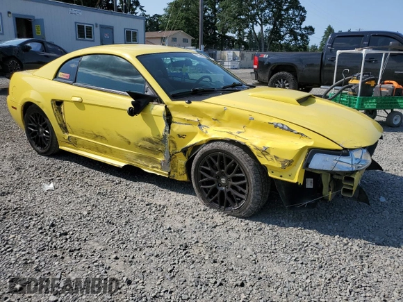 2002 Ford Mustang GT Deluxe with VIN 1FAFP42X72F136641, listed as a Copart auction lot 59294015 with 189,350 mi miles and Salvage title. Bid and sale history available at DreamBid. Image 4.