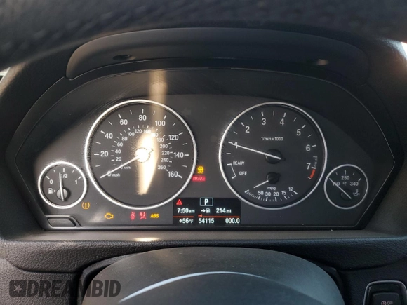 2015 BMW 3 Series 320i with VIN WBA3B1C56FK138849, listed as a Copart auction lot 50351905 with 54,115 mi miles and Salvage Title. Bid and sale history available at carsss.com. Image 9.