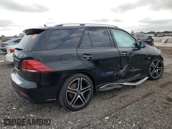 2018 Mercedes-Benz GLE 43 AMG with VIN 4JGDA6EB1JB119768, listed as a Copart auction lot 42336745 with 109,828 mi miles and Salvage Title. Bid and sale history available at DreamBid. Image 3.