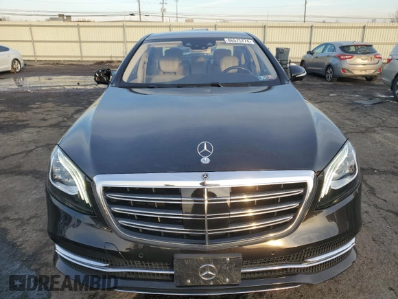 2018 Mercedes-Benz S 560 with VIN WDDUG8GB4JA387477, listed as a Copart auction lot 86575774 with 53,624 mi miles and Salvage Title. Bid and sale history available at carsss.com. Image 5.