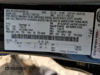 2016 Ford Fiesta S with VIN 3FADP4TJ4GM156421, listed as a Copart auction lot 60718775 with 99,528 mi miles and Salvage title. Bid and sale history available at DreamBid. Image 13.