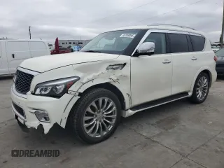 2017 Infiniti QX80 with VIN JN8AZ2NF9H9641677, listed as a Copart auction lot 45188985 with 84,643 mi miles and Salvage Title. Bid and sale history available at carsss.com. Image 1.