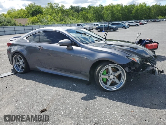 2015 Lexus RC 350 F Sport with VIN JTHSE5BC9F5005528, listed as a Copart auction lot 58136035 with 118,351 mi miles and Salvage title. Bid and sale history available at DreamBid. Image 4.