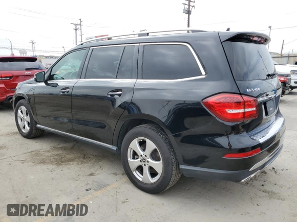 2018 Mercedes-Benz GLS 450 with VIN 4JGDF6EE0JB153776, listed as a Copart auction lot 62315725 with 62,348 mi miles and Salvage title. Bid and sale history available at DreamBid. Image 2.