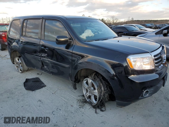2014 Honda Pilot EX-L with VIN 5FNYF3H51EB022472, listed as a Copart auction lot 86542704 with 142,829 mi miles and Salvage Title. Bid and sale history available at DreamBid. Image 4.