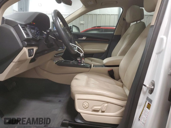 2020 Audi Q5 Premium Plus with VIN WA1E2AFY2L2080987, listed as a Copart auction lot 89344955 with 55,463 mi miles and Salvage title. Bid and sale history available at DreamBid. Image 7.