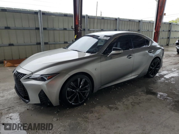 2021 Lexus IS 350 F Sport with VIN JTHGZ1B26M5040518, listed as a Copart auction lot 55793755 with 42,837 mi miles and Salvage title. Bid and sale history available at DreamBid. Image 1.