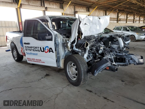 2021 Ford F-150 XL with VIN 1FTEX1CBXMKE12215, listed as a Copart auction lot 58756335 with Not provided miles and Salvage title. Bid and sale history available at DreamBid. Image 4.