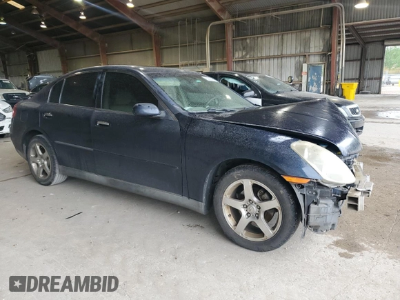 2003 Infiniti G35 w/Leather with VIN JNKCV51E63M022778, listed as a Copart auction lot 56683764 with 181,943 mi miles and Salvage Title. Bid and sale history available at carsss.com. Image 4.
