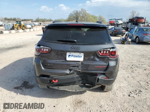 2024 Jeep Compass Trailhawk with VIN 3C4NJDDN7RT156682, listed as a Copart auction lot 50811795 with 8,088 mi miles and Salvage title. Bid and sale history available at DreamBid. Image 6.