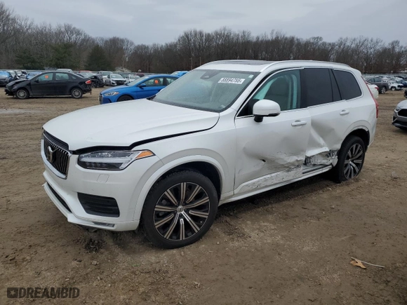 2023 Volvo XC90 Core with VIN YV4L12PVXP1941917, listed as a Copart auction lot 88894755 with 23,519 mi miles and Salvage Title. Bid and sale history available at carsss.com. Image 1.