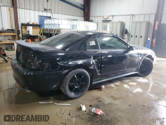 2003 Ford Mustang GT Deluxe with VIN 1FAFP42X93F434934, listed as a Copart auction lot 46980295 with 146,399 mi miles and Clean Title. Bid and sale history available at carsss.com. Image 3.