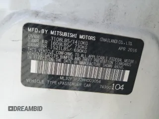 2017 Mitsubishi Mirage ES z VIN ML32F3FJ2HH003054, wystawiony jako Copart lot #55976015 z przebiegiem 80 489 mil mil oraz Szkody całkowita. Historia ofert i sprzedaży dostępna na DreamBid. Obrazek 12.