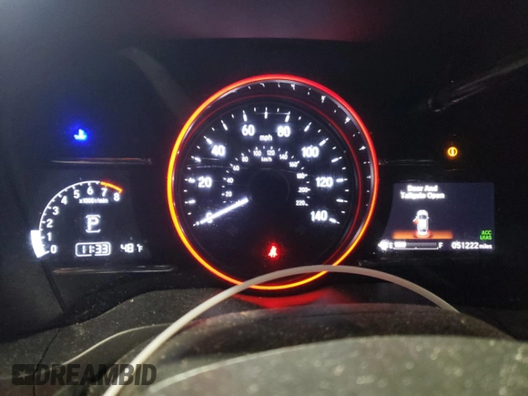 2022 Honda HR-V EX with VIN 3CZRU6H55NM710041, listed as a Copart auction lot 44987655 with 51,222 mi miles and Salvage Title. Bid and sale history available at carsss.com. Image 9.