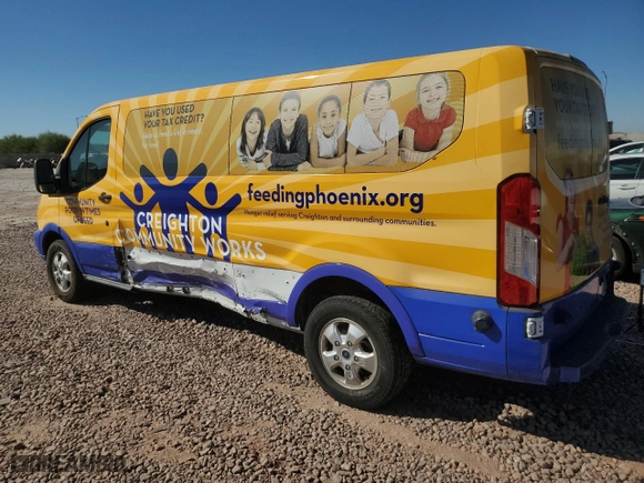 2018 Ford Transit Passenger Wagon XL with VIN 1FBZX2YM8JKB06129, listed as a Copart auction lot 76334434 with 41,550 mi miles and Salvage Title. Bid and sale history available at carsss.com. Image 2.