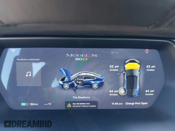 2016 Tesla Model S 90D with VIN 5YJSA1E25GF144614, listed as a IAAI auction lot 40941311 with 83,587 mi miles and . Bid and sale history available at DreamBid. Image 16.