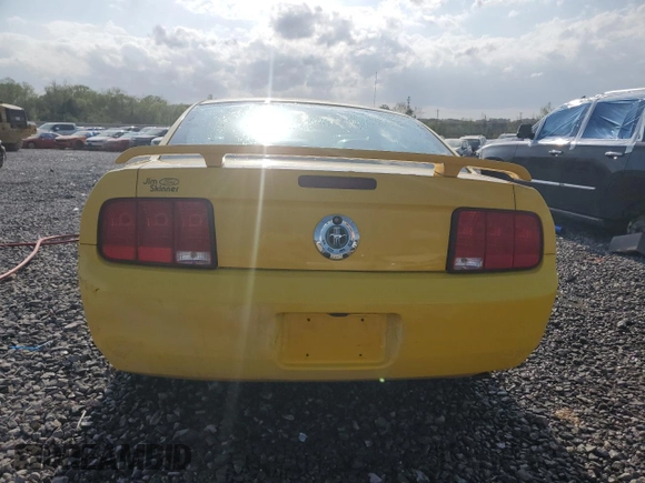 2006 Ford Mustang Standard with VIN 1ZVFT80N365154531, listed as a Copart auction lot 51825505 with 164,126 mi miles and Salvage Title. Bid and sale history available at carsss.com. Image 6.