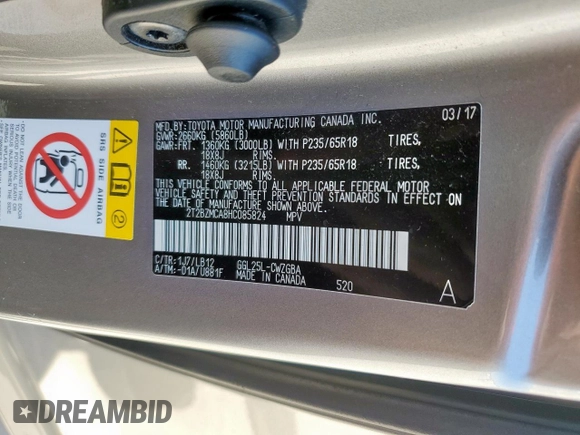 2017 Lexus RX 350 z VIN 2T2BZMCA8HC085824, wystawiony jako Copart lot #57878145 z przebiegiem 60 264 mil mil oraz Szkoda całkowita • Salvage title. Historia ofert i sprzedaży dostępna na DreamBid. Obrazek 13.