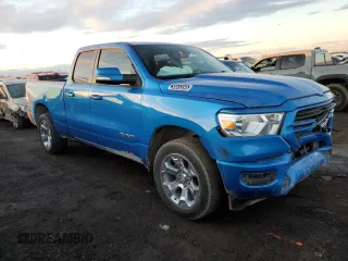 2021 Ram 1500 Big Horn with VIN 1C6SRFBT3MN586735, listed as a Copart auction lot 82870194 with 55,744 mi miles and Salvage Title. Bid and sale history available at carsss.com. Image 4.