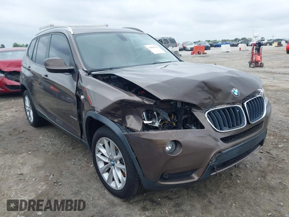 2013 BMW X3 xDrive28i with VIN 5UXWX9C50DLK59656, listed as a IAAI auction lot 41899196 with 130,417 mi miles. Bid and sale history available at carsss.com. Image 1.