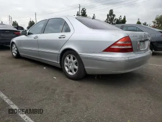 2001 Mercedes-Benz S-Class with VIN WDBNG70J81A140150, listed as a Copart auction lot 76774754 with 160,105 mi miles and Clean Title. Bid and sale history available at carsss.com. Image 2.