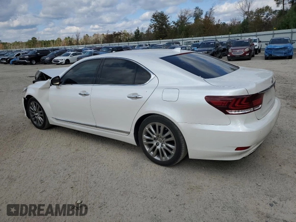 2016 Lexus LS 460 with VIN JTHBL5EF5G5141054, listed as a Copart auction lot 83382144 with 98,592 mi miles and Salvage title. Bid and sale history available at DreamBid. Image 2.