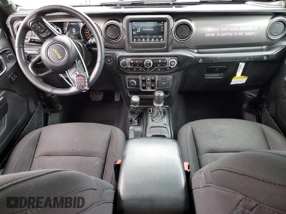 2023 Jeep Wrangler Sport S with VIN 1C4HJXDN6PW618252, listed as a Copart auction lot 55939455 with 69,681 mi miles and Salvage title. Bid and sale history available at DreamBid. Image 8.