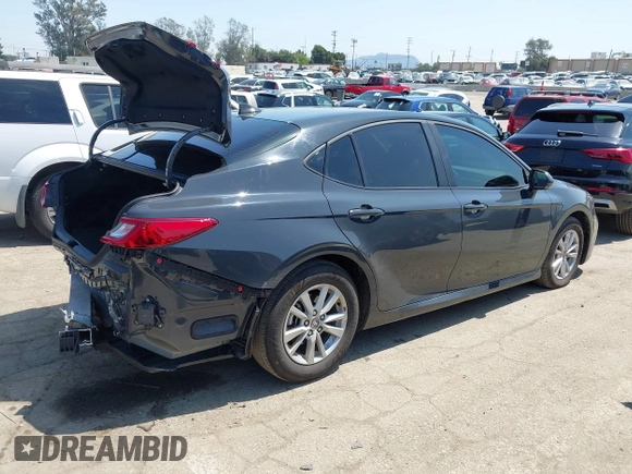 2025 Toyota Camry LE with VIN 4T1DAACK5SU008796, listed as a IAAI auction lot 41978714 with 20,225 mi miles and . Bid and sale history available at DreamBid. Image 4.