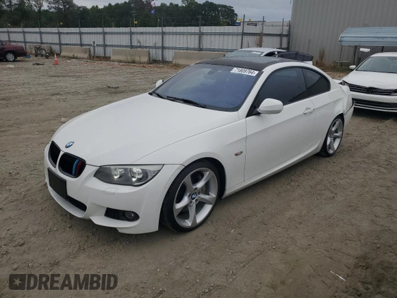 2012 BMW 3 Series 335i with VIN WBAKG7C58CE803258, listed as a Copart auction lot 71809764 with 73,376 mi miles and Salvage Title. Bid and sale history available at carsss.com. Image 1.