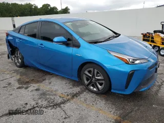 2021 Toyota Prius L Eco with VIN JTDKAMFU1M3146516, listed as a Copart auction lot 58406175 with 19,911 mi miles and Salvage title. Bid and sale history available at DreamBid. Image 4.