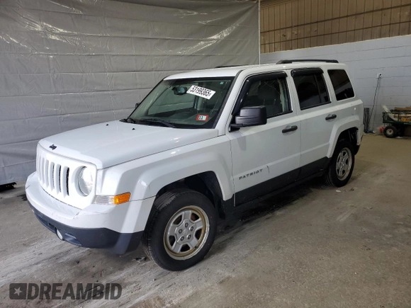 2016 Jeep Patriot Sport with VIN 1C4NJRBB1GD639223, listed as a Copart auction lot 53199365 with 132,797 mi miles and Clean Title. Bid and sale history available at carsss.com. Image 1.