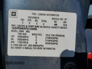 2000 Buick LeSabre Limited with VIN 1G4HR54K5YU123455, listed as a Copart auction lot 46527545 with Not Provided miles and Salvage Title. Bid and sale history available at carsss.com. Image 12.