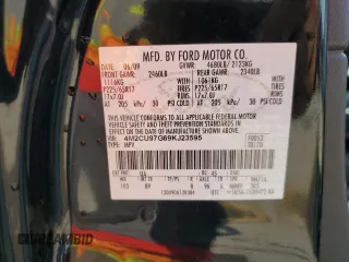 2009 Mercury Mariner Premier с VIN 4M2CU97G69KJ23595, выставлен на аукционе Copart как лот 59131405 с пробегом 153 196 миль миль и Списание • Salvage title. История ставок и продаж доступна на DreamBid. Изображение 13.