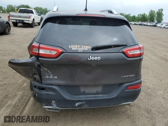 2018 Jeep Cherokee Limited with VIN 1C4PJMDX2JD535187, listed as a Copart auction lot 61587885 with 142,982 mi miles and Salvage title. Bid and sale history available at DreamBid. Image 6.