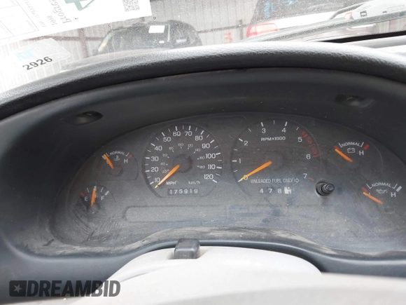 1998 Ford Mustang with VIN 1FAFP4443WF256137, listed as a IAAI auction lot 41542677 with 175,919 mi miles. Bid and sale history available at carsss.com. Image 7.