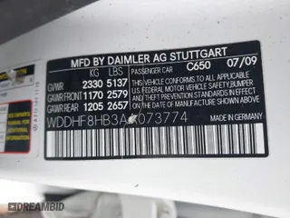 2010 Mercedes-Benz E-Class E 350 Luxury with VIN WDDHF8HB3AA073774, listed as a IAAI auction lot 41738885 with 205,553 mi miles. Bid and sale history available at carsss.com. Image 9.