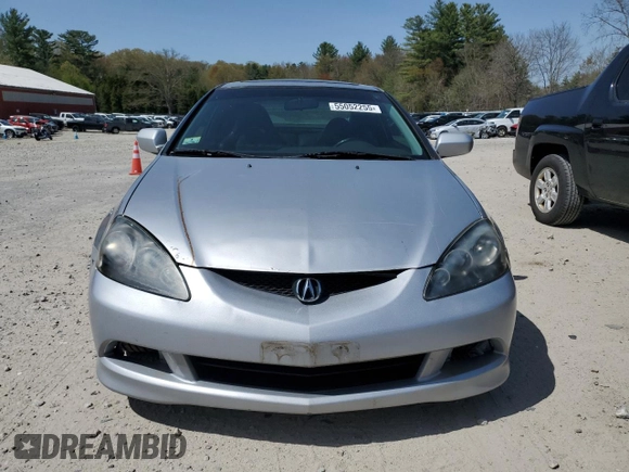 2002 Acura RSX Auto with VIN JH4DC54882C005078, listed as a Copart auction lot 55052255 with 165,549 mi miles and Clean Title. Bid and sale history available at carsss.com. Image 5.
