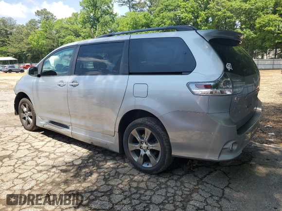 2015 Toyota Sienna SE with VIN 5TDXK3DCXFS580975, listed as a Copart auction lot 56309505 with 154,073 mi miles and Salvage title. Bid and sale history available at DreamBid. Image 2.
