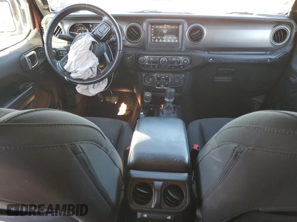 2021 Jeep Wrangler Unlimited Willys with VIN 1C4HJXDG9MW594591, listed as a Copart auction lot 81740454 with 48,070 mi miles and Salvage title. Bid and sale history available at DreamBid. Image 8.