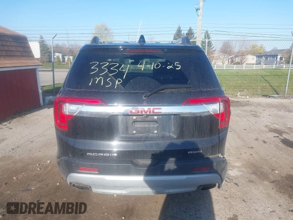 2022 GMC Acadia SLT with VIN 1GKKNULS3NZ113334, listed as a IAAI auction lot 42044885 with 51,480 mi miles and . Bid and sale history available at DreamBid. Image 16.