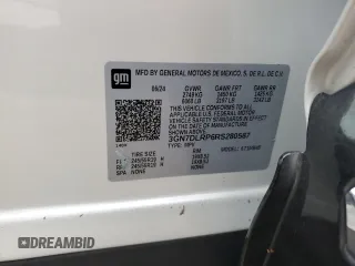 2024 Chevrolet Equinox EV LT z VIN 3GN7DLRP6RS280587, wystawiony jako Copart lot #52231865 z przebiegiem 4199 mil mil oraz Szkody całkowita. Historia ofert i sprzedaży dostępna na DreamBid. Obrazek 13.