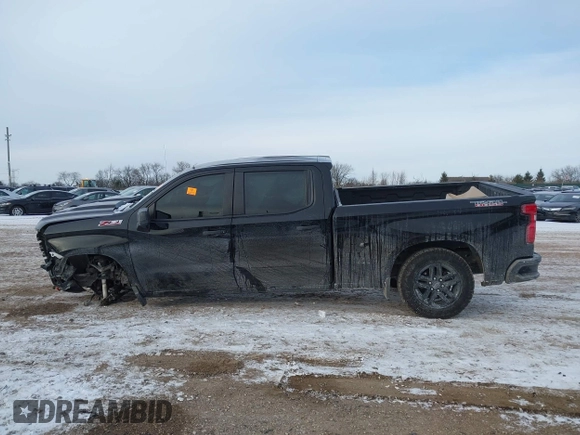 2022 Chevrolet Silverado 1500 Custom Trail Boss with VIN 3GCPDCEK2NG544078, listed as a IAAI auction lot 41412552 with 34,129 mi miles. Bid and sale history available at carsss.com. Image 13.