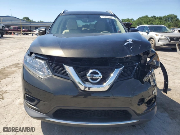2015 Nissan Rogue SV with VIN KNMAT2MT3FP525470, listed as a Copart auction lot 55392744 with 128,331 mi miles and Salvage Title. Bid and sale history available at carsss.com. Image 5.