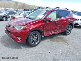 2018 Toyota RAV4 Limited with VIN JTMDFREV0JD240717, listed as a IAAI auction lot 42016016 with 37,043 mi miles. Bid and sale history available at carsss.com. Image 2.
