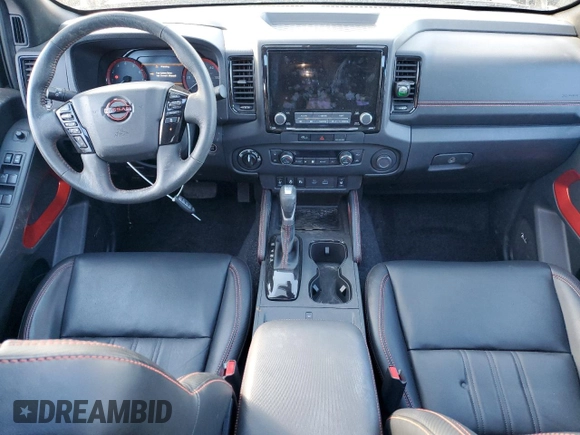 2023 Nissan Frontier Pro-4X with VIN 1N6ED1EK5PN641391, listed as a Copart auction lot 46895485 with 17,465 mi miles and Salvage title. Bid and sale history available at DreamBid. Image 8.